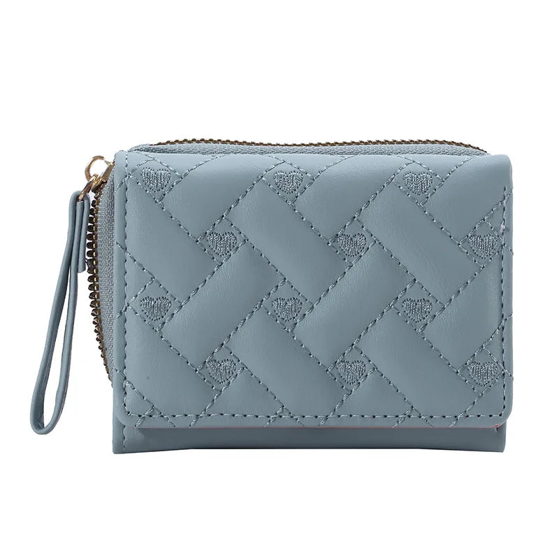 Women's Mini Zip Wallet – 8 Card Slots, Coin Purse & Photo Slot | 8 Colors
