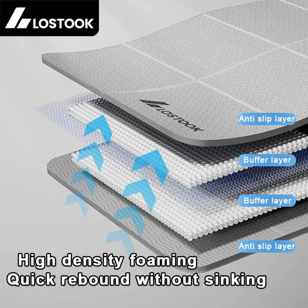 Foldable TPE Yoga Mat – 4mm, Travel-Friendly, 183x61cm