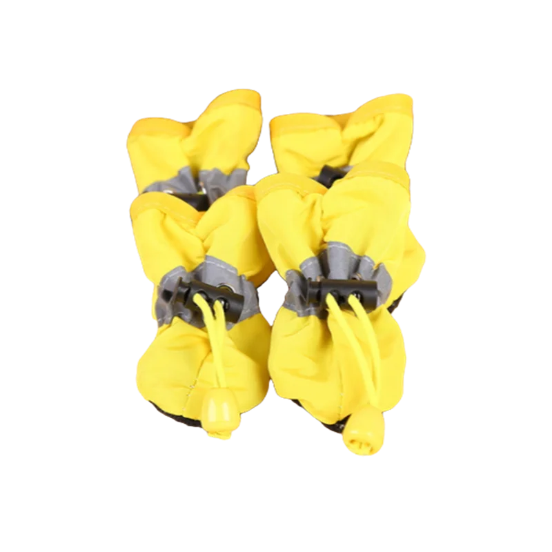 Waterproof Dog Boots – Anti-Slip Rain Shoes for Dogs & Cats, Set of 4 (PU + Rubber Sole)