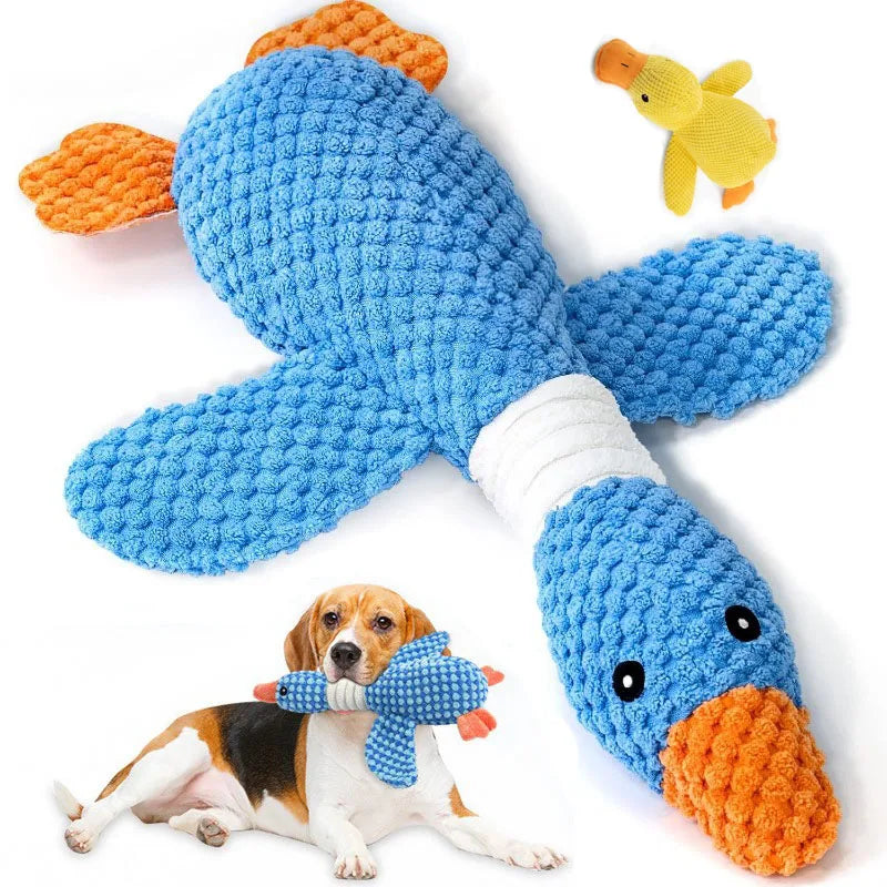 Goose Plush Squeaky Dog Toy – Interactive Chew & Fetch Toy for Cats & Dogs