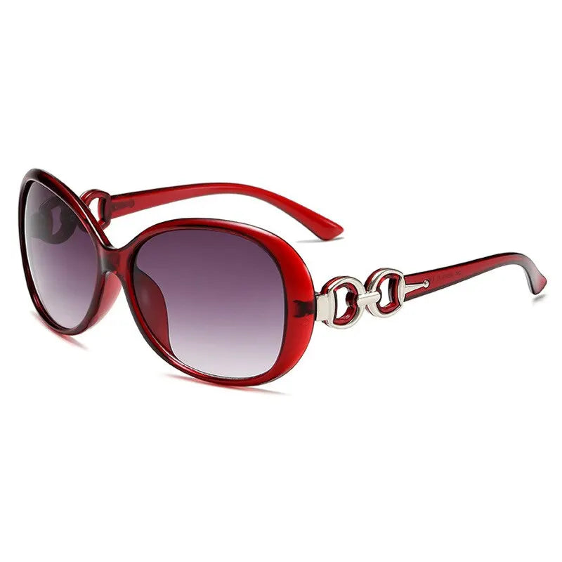 Women's Oval Gradient Sunglasses – Large Frame UV400 Street Style