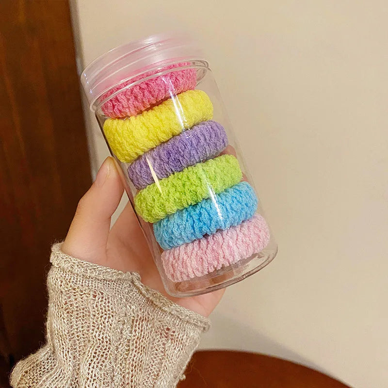 Thick Knit Scrunchies – 6-Piece Ponytail Holder Set