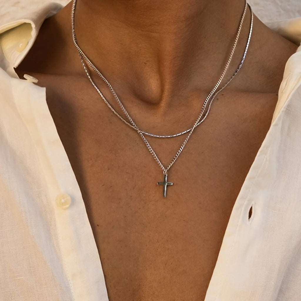 Men's Stainless Steel Cross Necklace