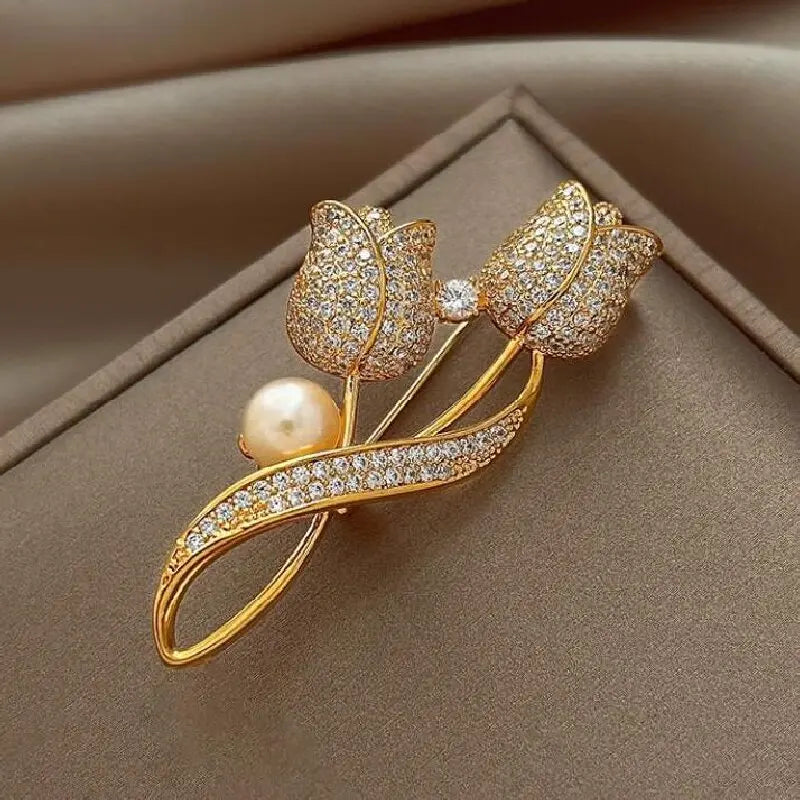 Elegant Tulip Flower Brooch – Women's Fashion Pin