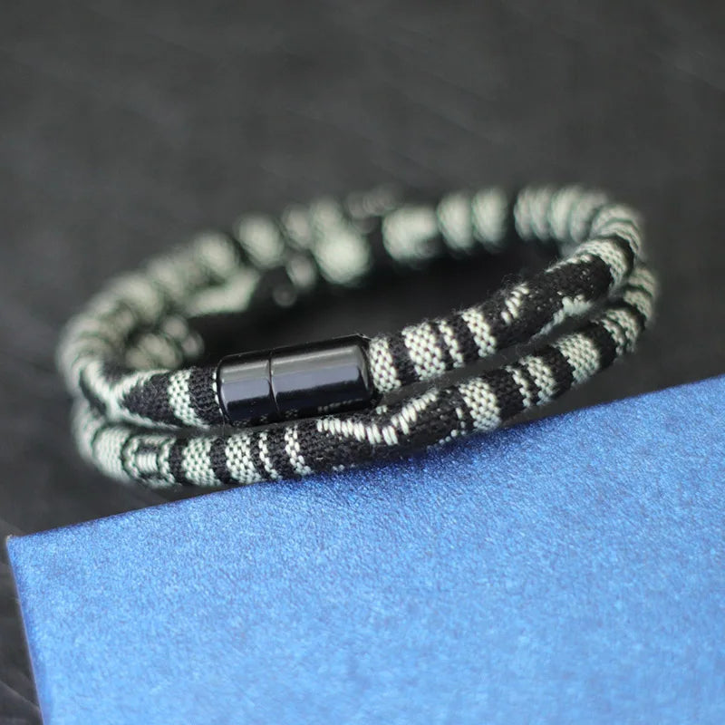 Men's Bohemia Rope Bracelet — Magnetic Survival