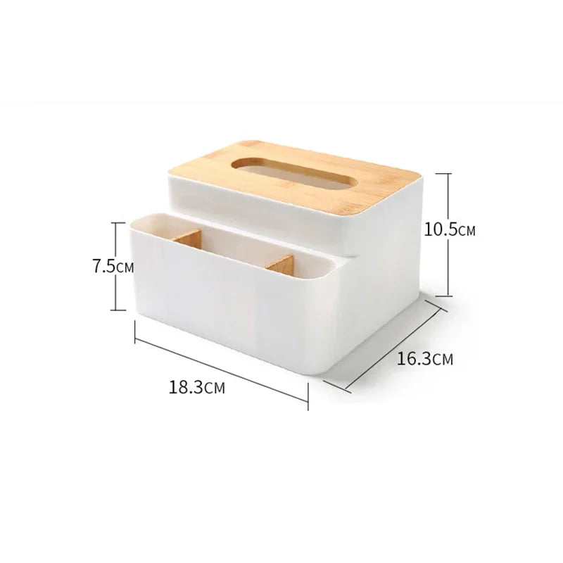 Desktop Storage Box – Remote Control, Tissue & Office Supplies Organizer