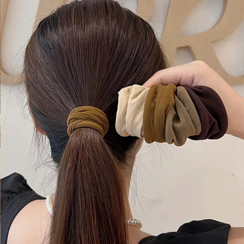 4-Piece Hair Band Set — Thick Ponytail Holder Scrunchies