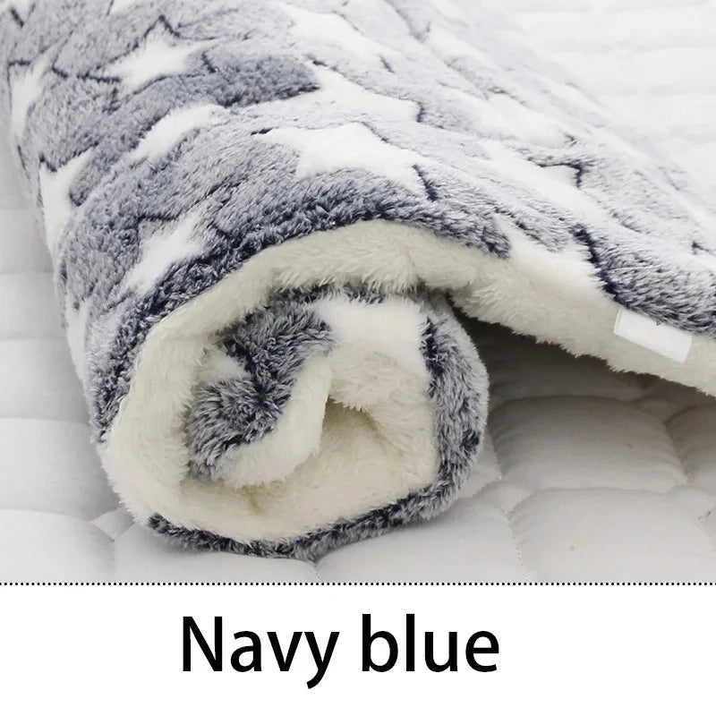 Flannel Pet Sleeping Mat — Soft Warm Dog & Cat Bed