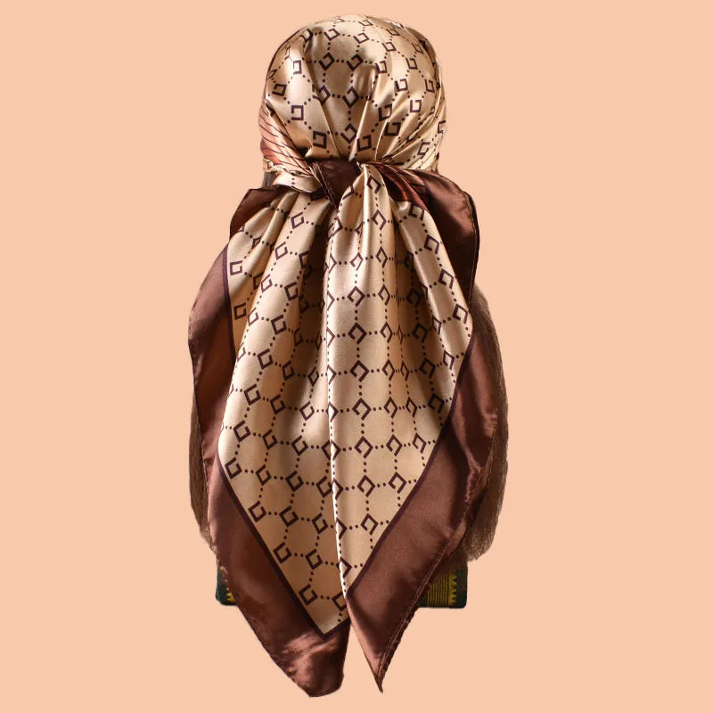 Satin Square Scarf – Versatile Headscarf, Hair Wrap & Beach Accessory for Women
