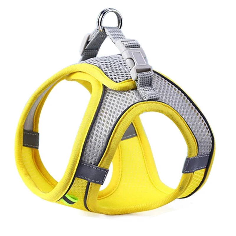 Cat & Dog Harness with Leash Set – Reflective Breathable Vest for Small Pets
