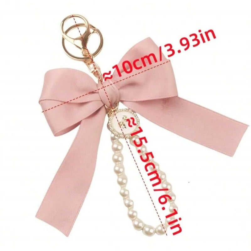 Large Bow Keychain – Cute Bag Charm & Hanging Ornament for Bags, Keys & Headphone Cases