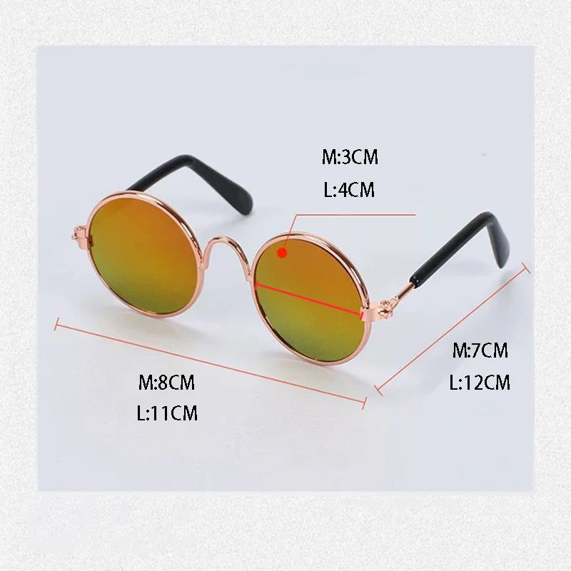 Vintage Round Sunglasses for Cats & Small Dogs – Photo Props & Cosplay
