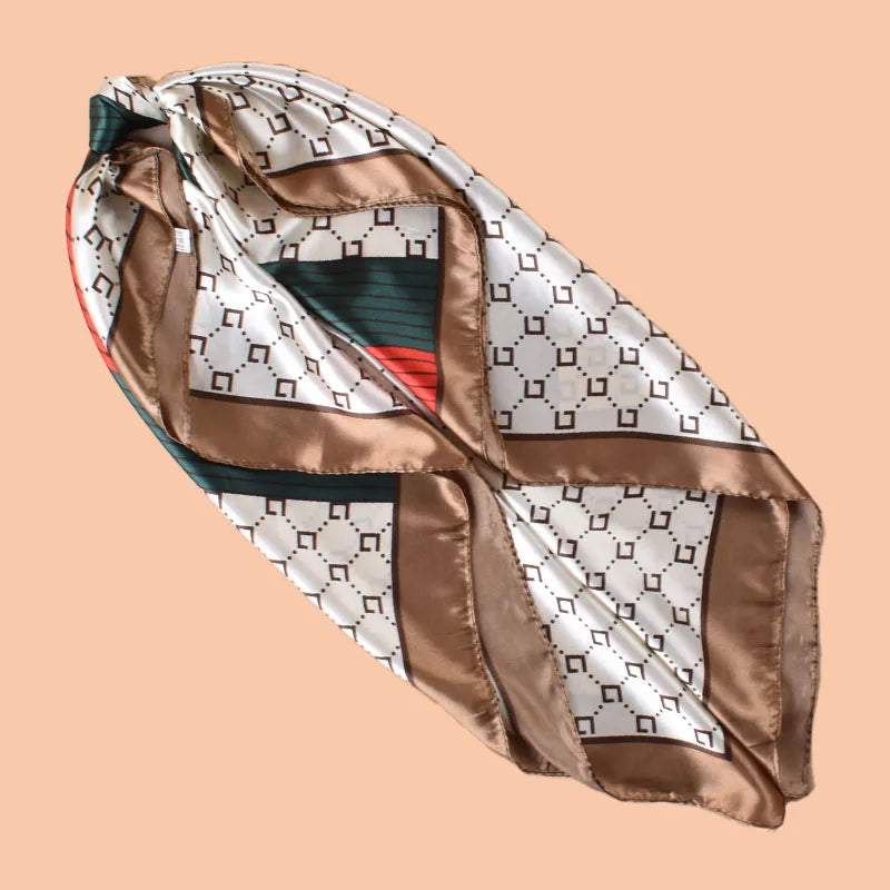 Satin Square Scarf – Versatile Headscarf, Hair Wrap & Beach Accessory for Women
