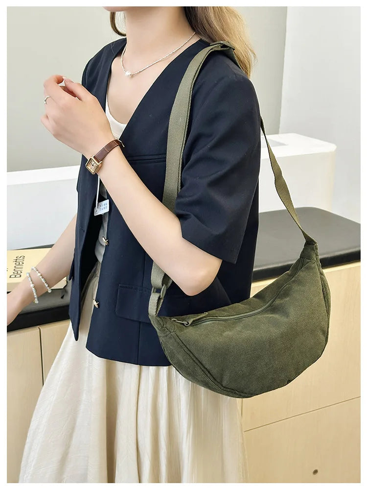Corduroy Hobo Shoulder Bag – Crossbody