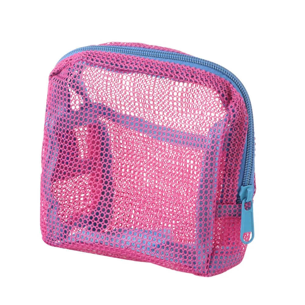 Candy Color Mesh Cosmetic Storage Bag