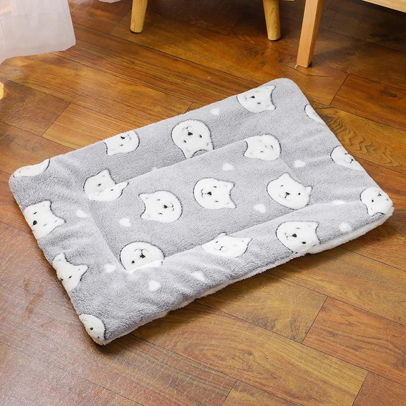 Thick Flannel Cat Sleeping Mat — Soft Winter Cushion