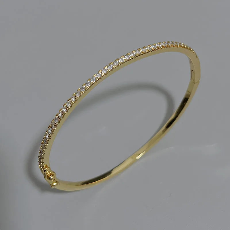 Sterling Silver Zircon Bangle