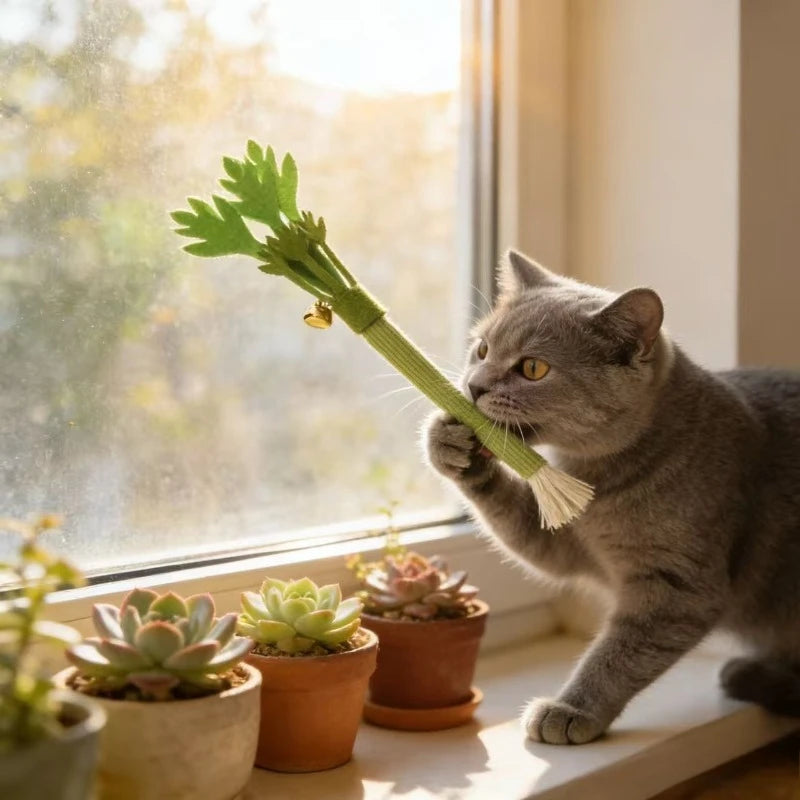 Catnip Molar Stick Cat Toy – Interactive Teeth Cleaning Chew Toy for Cats