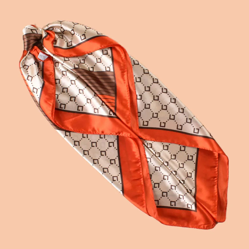 Satin Square Scarf – Versatile Headscarf, Hair Wrap & Beach Accessory for Women
