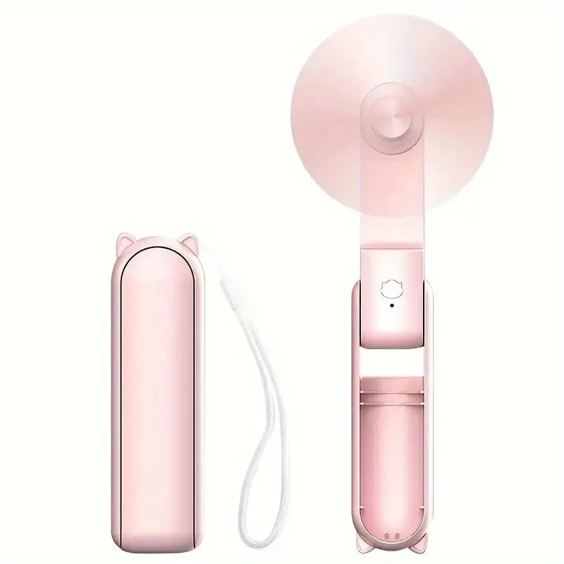 Mini Ventilateur Portable USB Pliable – 3 Vitesses, Rechargeable, Femmes & Voyage