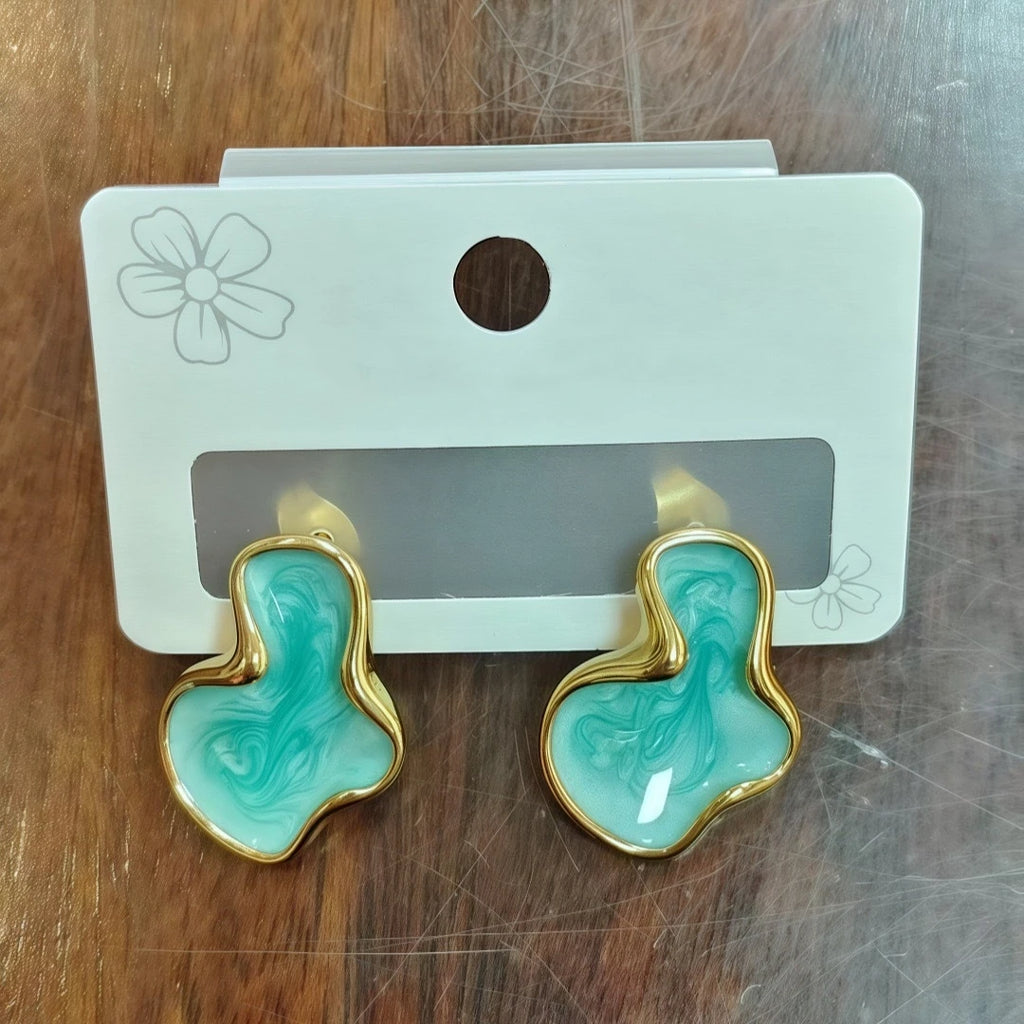 Artistic Cloud Stud Earrings