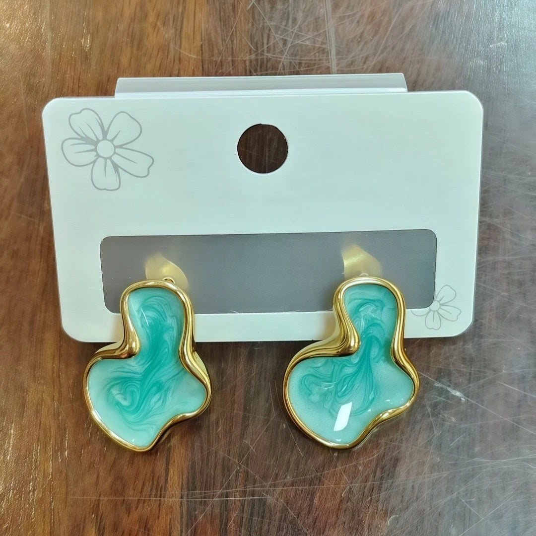 Artistic Cloud Stud Earrings