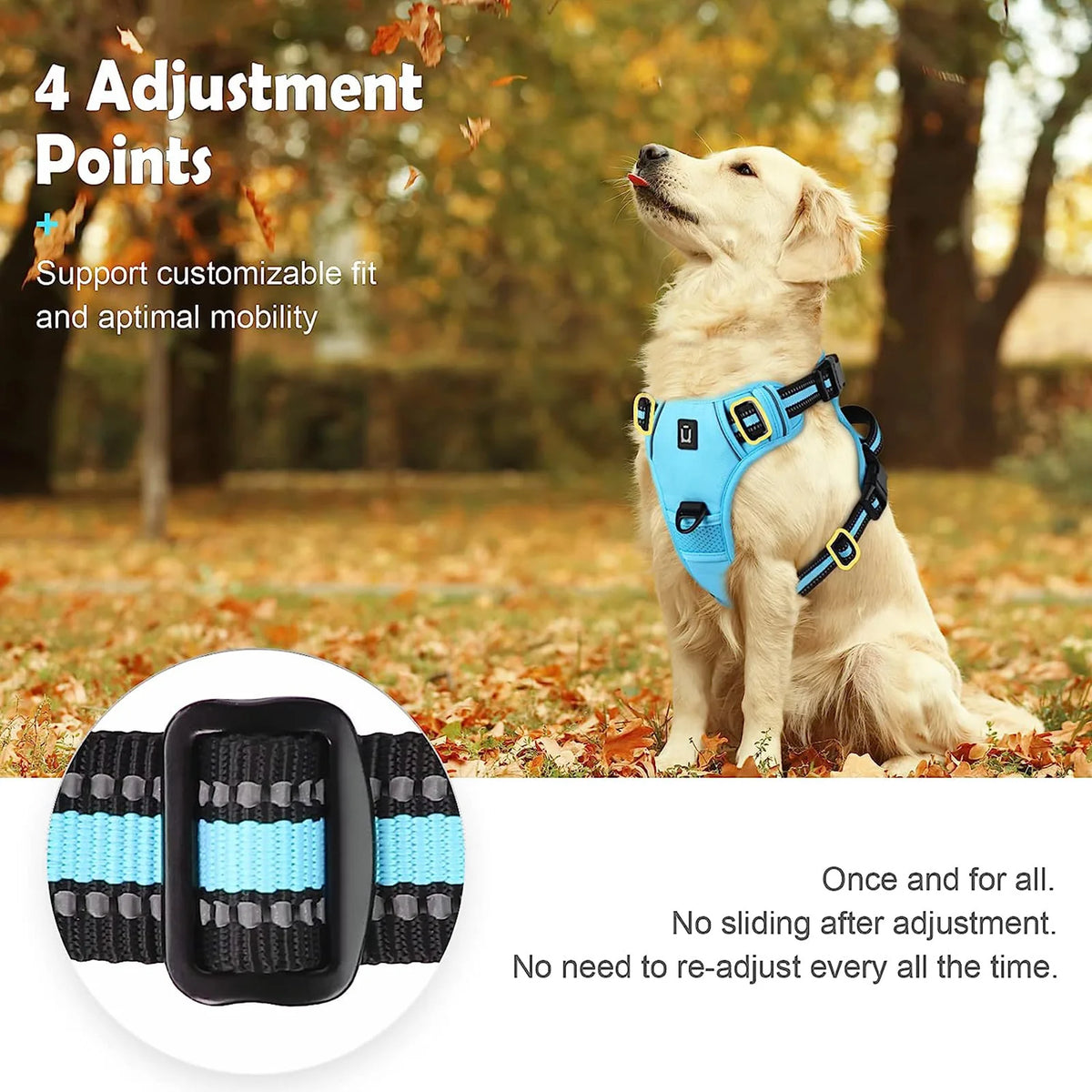 No-Pull Dog Harness – Soft Padded Vest with Easy Control Handle