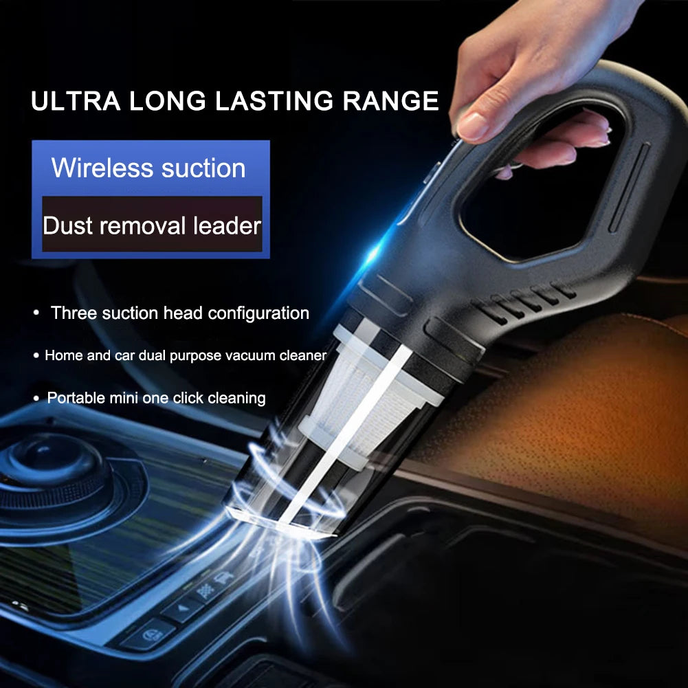 120W Cordless Handheld Vacuum – USB Rechargeable, Car, Home & Pet Hair