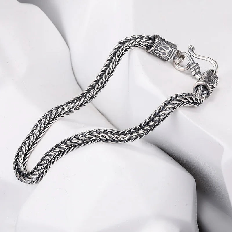 925 Sterling Silver Bracelet Chain — Vintage Design