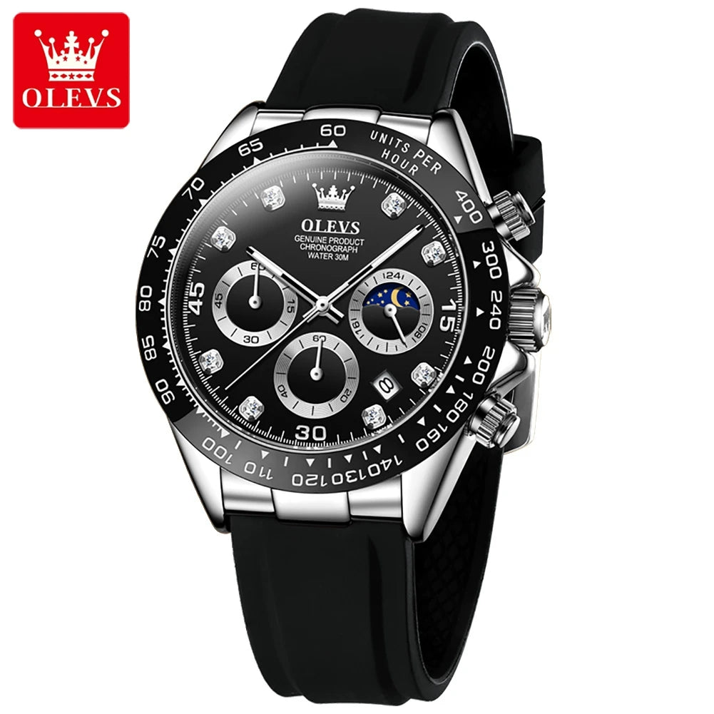 Men's Moon Phase Chronograph Watch