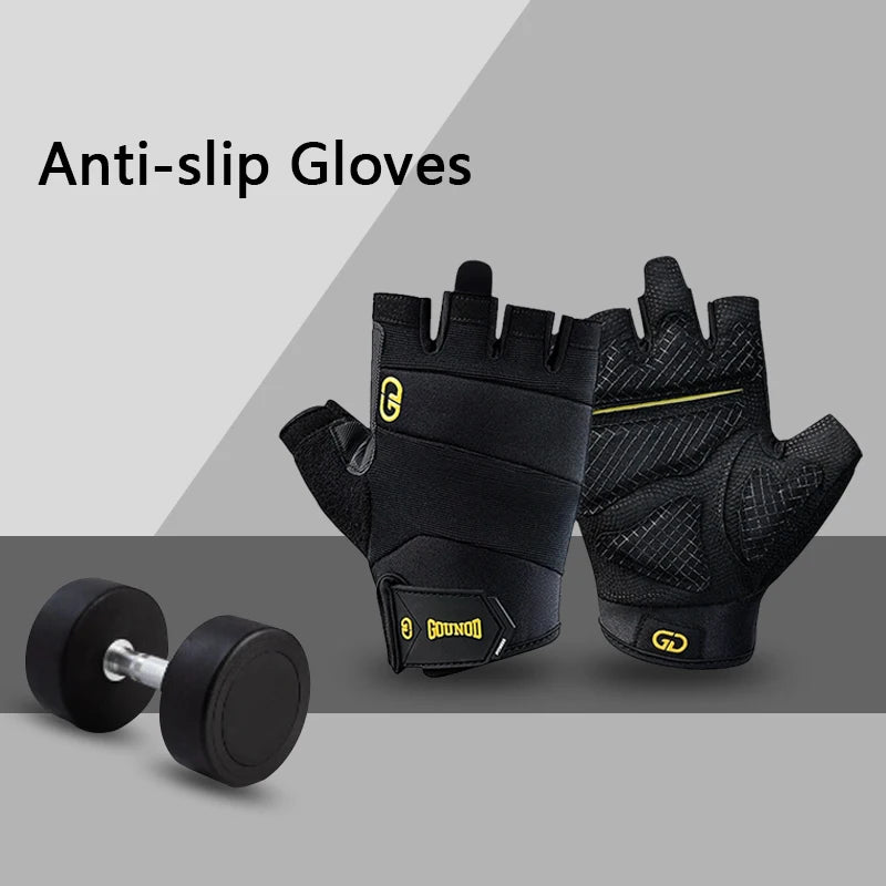 Full Palm Protection Workout Gloves – Fingerless, Anti-Slip, Unisex S-XL