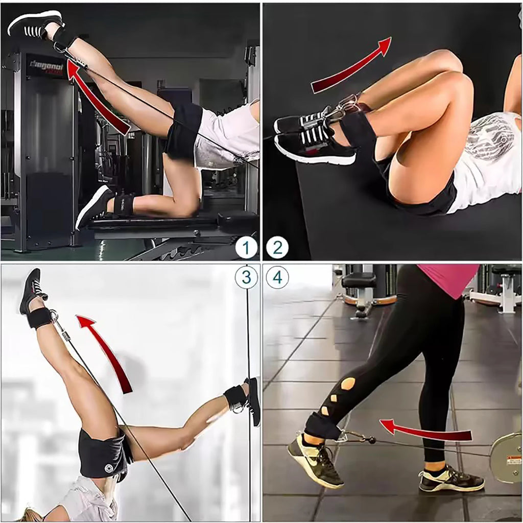 Ankle Strap Resistance Bands – Hip & Glute Workout Set for Gym & Home, Men & Women