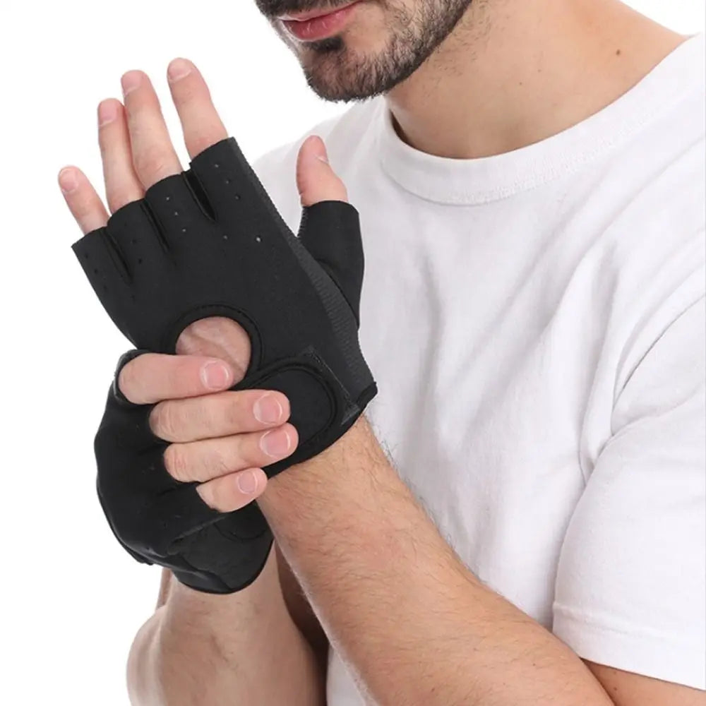 Half-Finger Weightlifting Gym Gloves – Non-Slip Gel Pad, Unisex