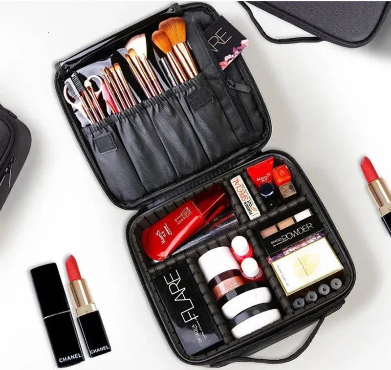 Women's Professional Makeup Bag – Waterproof Travel Cosmetic Case