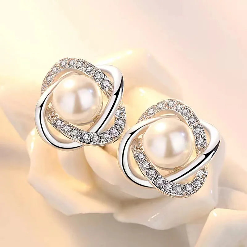 Sterling Silver Bohemian Stud Earrings