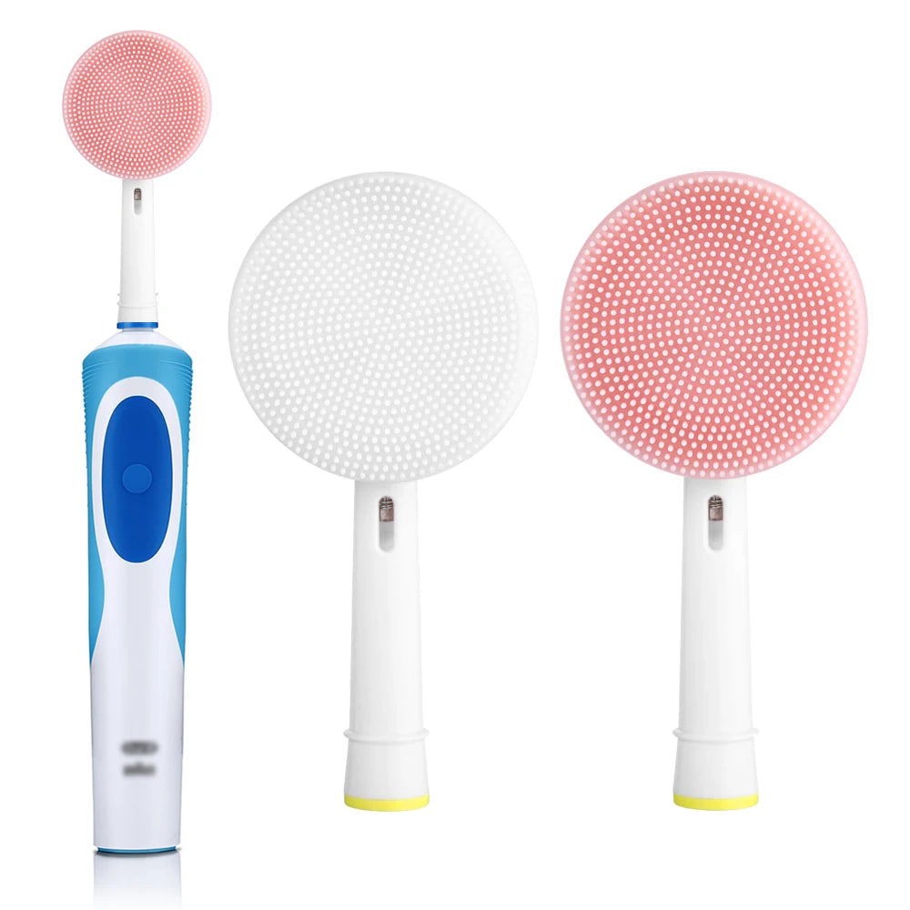 Silicone Facial Cleansing Brush Head – Compatible with Braun Oral-B Electric Toothbrush