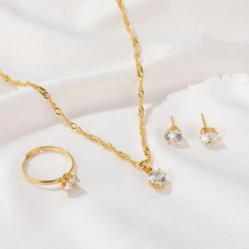 5-Piece Crystal Zirconia Jewelry Set