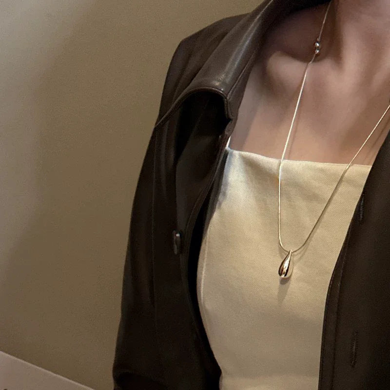 Sterling Silver Drop Necklace