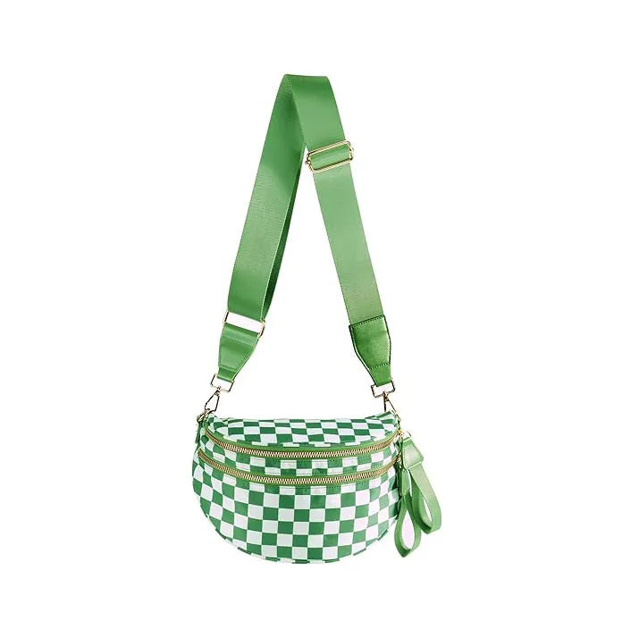 Women's Checkered Crossbody Waist Bag