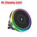 RGB Magnetic Wireless Car Charger Holder – MagSafe, Air Vent, 360° Rotation
