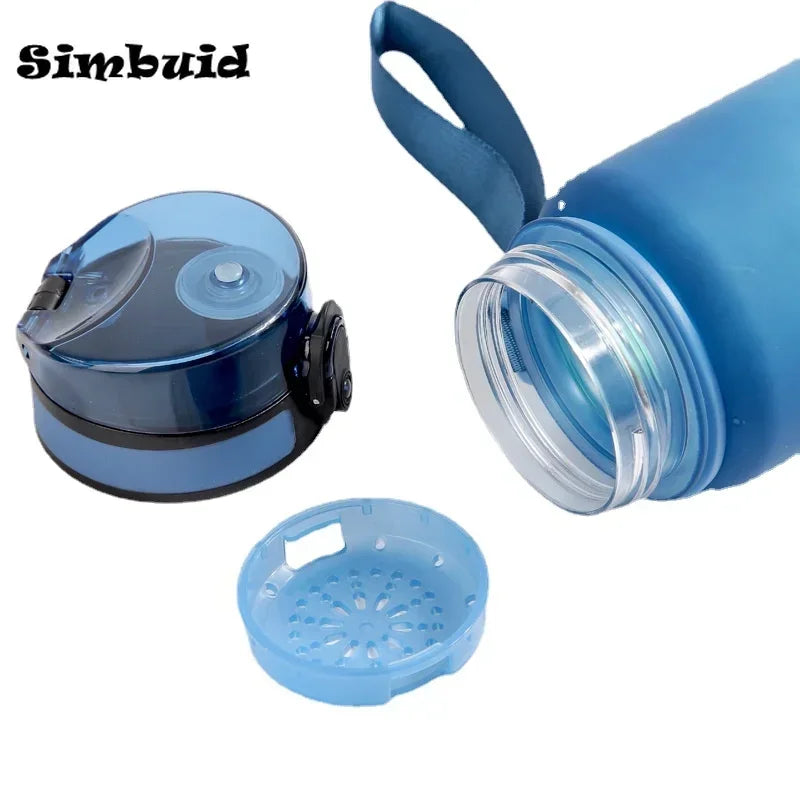 Simbuid Colorful Sports Water Bottle – Leak-Proof PC Plastic, 500ml / 650ml / 1000ml, for Gym & Outdoor