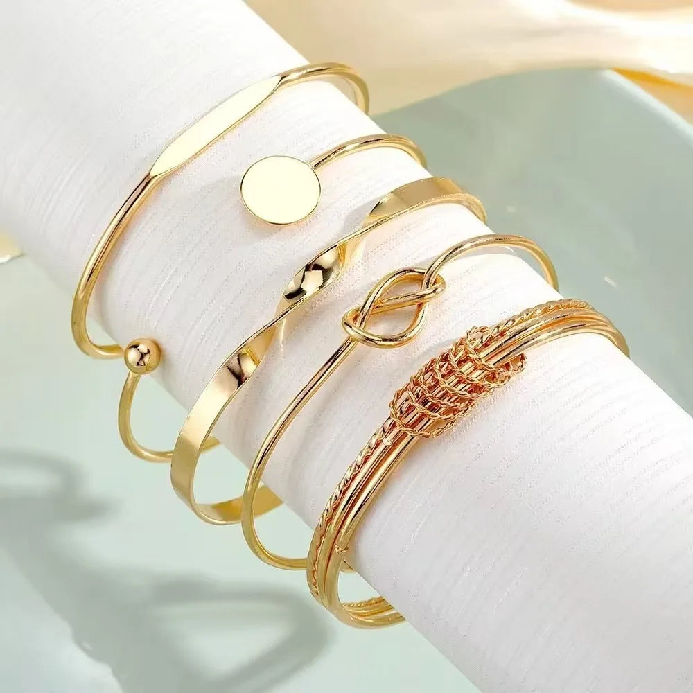 Multilayer Twist Bracelet — Gold & Silver Tone