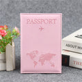Women's PU Leather Passport Cover – Card Holder & ID Document Wallet | World Map