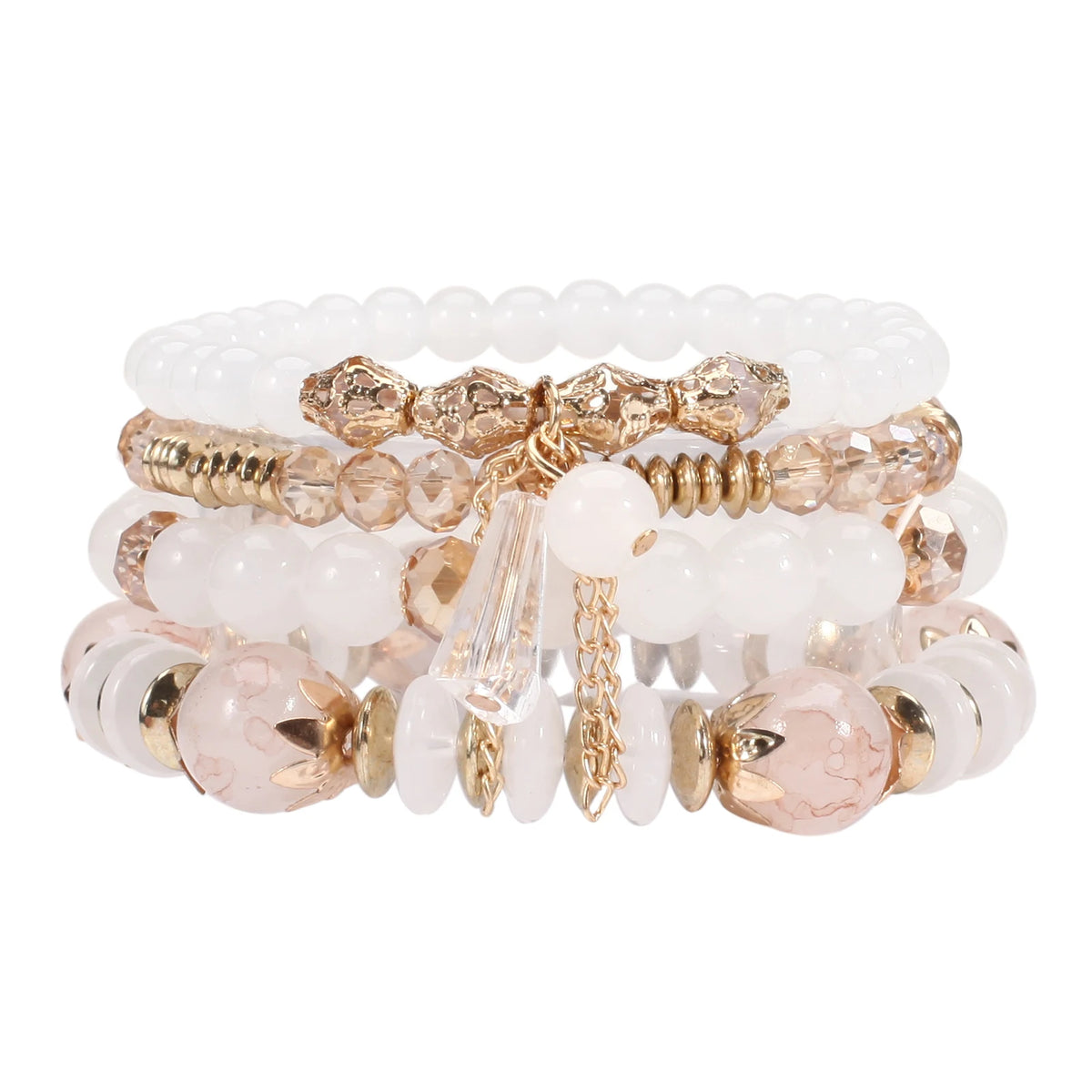 Bohemian Stackable Bead Bracelets — Charm Pendant