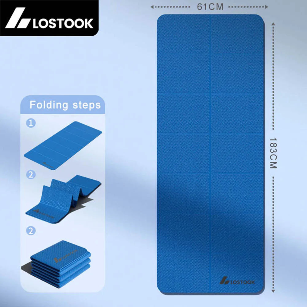 Foldable TPE Yoga Mat – 4mm, Travel-Friendly, 183x61cm