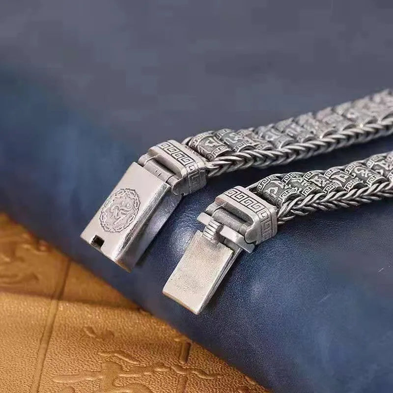 Sterling Silver Geometric Charm Bracelet