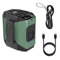 Portable Waist & Neck Fan 3-in-1 – 10000mAh Power Bank, LED Light, 5 Speeds