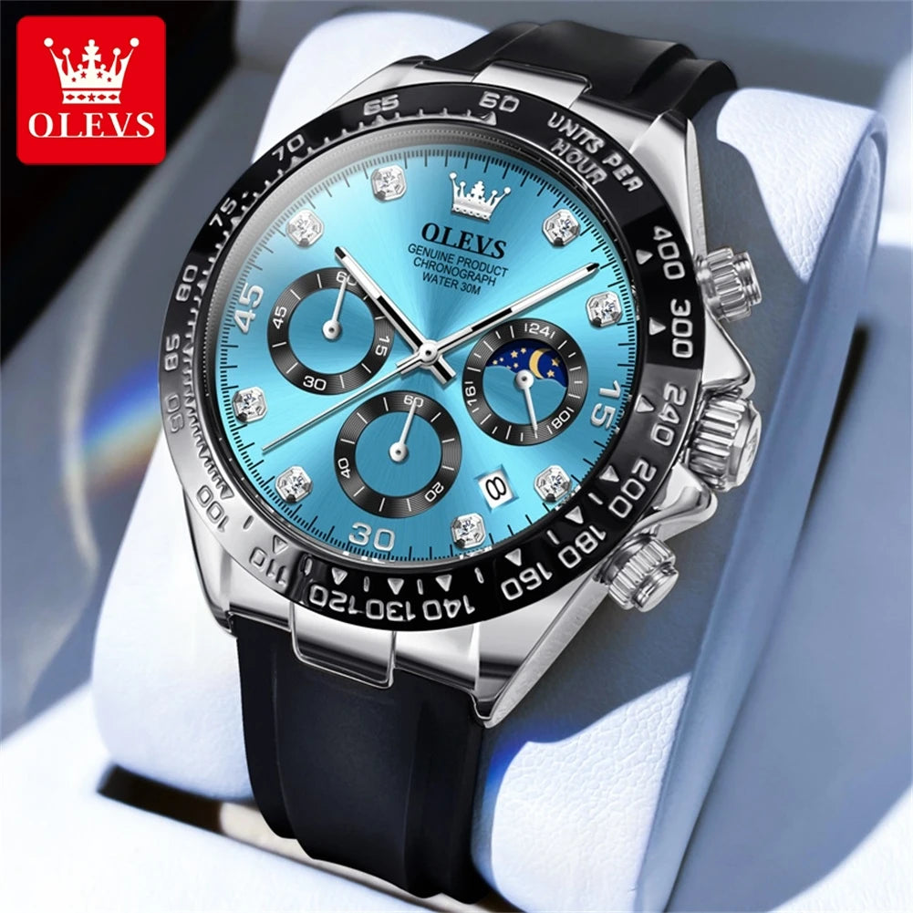 Men's Moon Phase Chronograph Watch