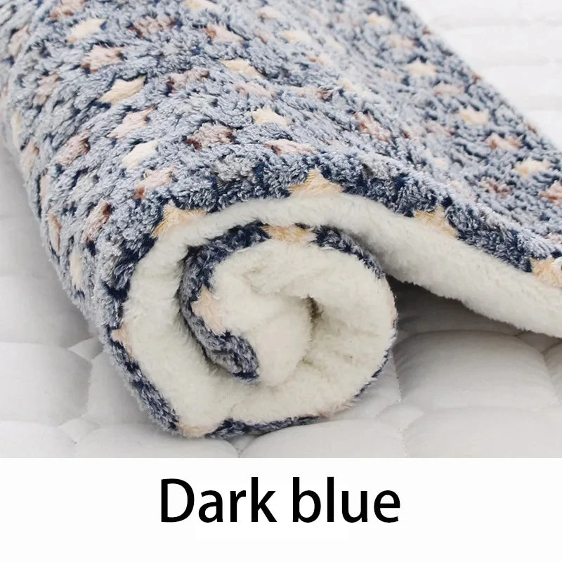 Flannel Pet Sleeping Mat — Soft Warm Dog & Cat Bed