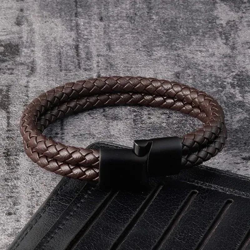Men's Braided Leather Bracelet